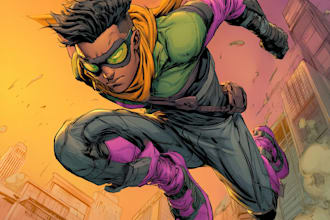 superhero character for comics