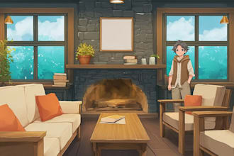 draw anime style background art illustration for vtuber stream