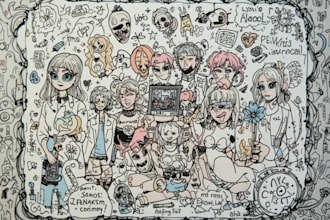 draw fun, quirky, and custom doodle art just for you