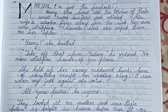 write anything with pure elegance handwriting