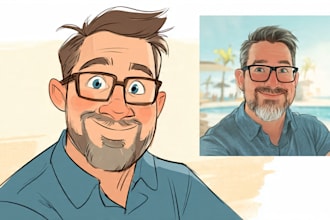 draw cartoon caricature from photo