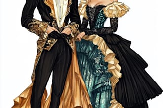 create fashion design clothes illustration