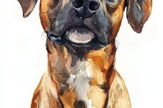 do a custom pet portrait, dog portrait, cat portrait