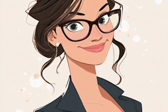 create a disney cartoon illustration
