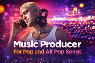 be your music producer for pop, indie pop and alt pop songs