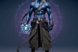 create scifi, fantasy, superhero character design
