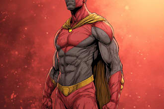 superhero character for comics