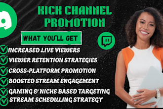 do organic kick promotion to gain followers viewers and subscribers