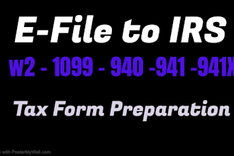 prepare and file your US federal and state individual tax return for w2 and 1099