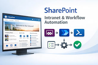 build a sharepoint intranet portal with powerapps, power automate, powershell