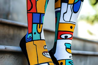 design custom and unique socks design