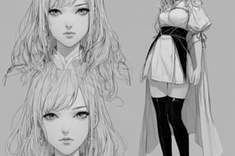 draw anime character design sheet