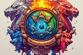 do a fantasy game logo