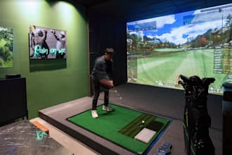 remodel interior exterior golf dome, residential golf indoor playing ground, cgi