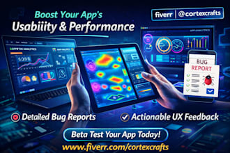 do beta user testing app testing and website testing with 10 real users