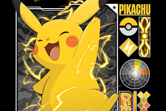 design pokemon cards illustration