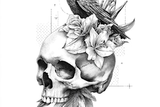 design a modern and minimalist tattoo design