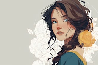 draw a digital character illustration