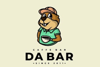 create custom mascot character and cartoon logo design