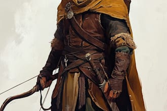 draw fantasy  character illustration