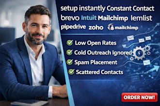 setup instantly constant contact brevo intuit mailchimp lemlist pipedrive zoho