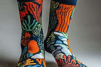 design custom and amazing socks design