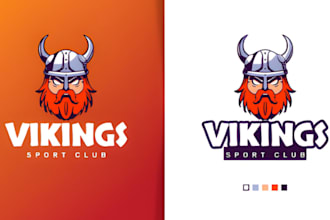 design a bold viking mascot logo for gaming clothing sports or business