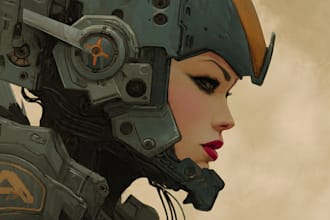 sci fi character illustration or sci fi character