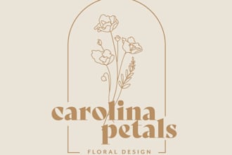 design an elegant floral logo for your business