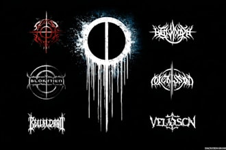 create gothic, black metal, death metal font logo