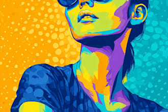 create a unique pop art and street graffiti style modern