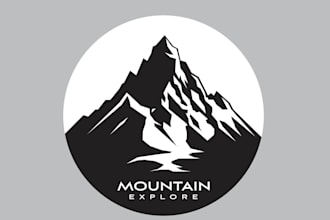 design a modern mountain logo for your brand
