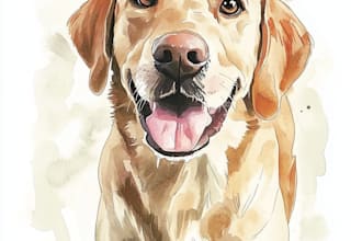 draw your dog or any pets into cartoon