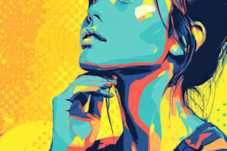 draw an awesome your pet into wpap pop art portrait style
