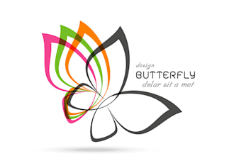 create a minimalist butterfly logo for your business