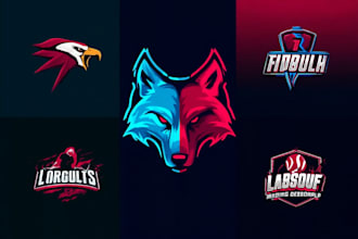 design amazing mascot, esports, and gaming logo