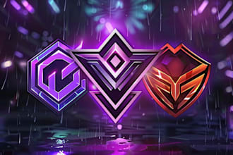design professional esport logo initials twitch youtube