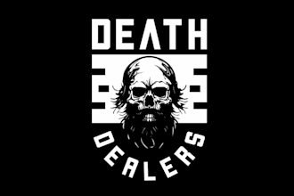 draw custom skull and skeleton art for tshirts and logo