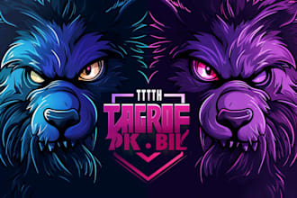 draw esports mascot logo for twitch, gaming, streaming