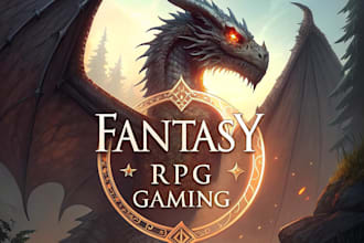 create a medieval, fantasy, rpg gaming logo