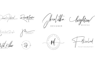 do signature, cursive, handwritten autograph logo design