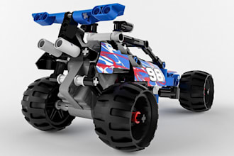 design 3d lego model lego technic car bike or vehicle moc with manual