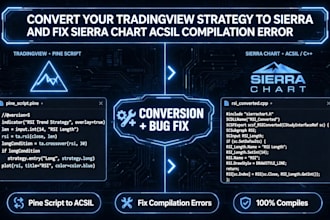 code your tradingview to sierra chart, fix sierra chart acsil compilation error