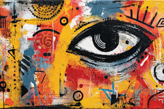 make illustration expressionism art, graffity, abstract