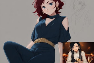 draw custom anime style nsfw art illustration