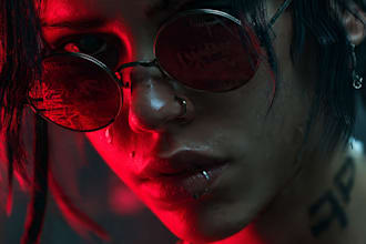 create cyberpunk character art