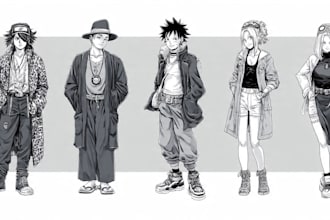 draw a character in manga style