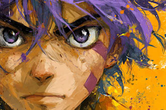 draw anime character art illustration