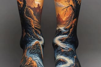 design creative collection and tech pack of socks for you