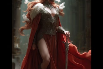 paint epic fantasy character art with cinematic lighting